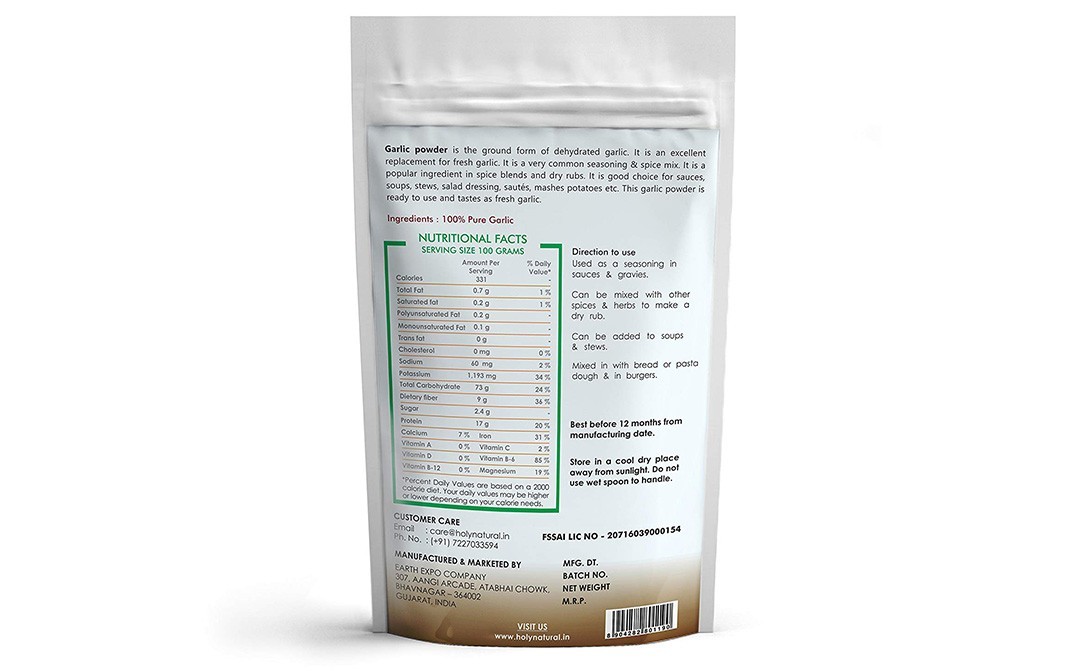 Holy Natural Garlic Powder    Pack  1 kilogram